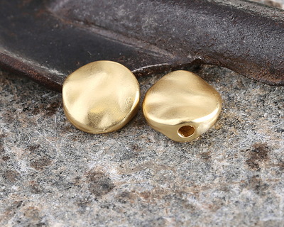 Satin Hamilton Gold (plated) Hammered Coin 10mm