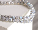 Czech Glass White Opal AB w/ Silver Lantern 4mm