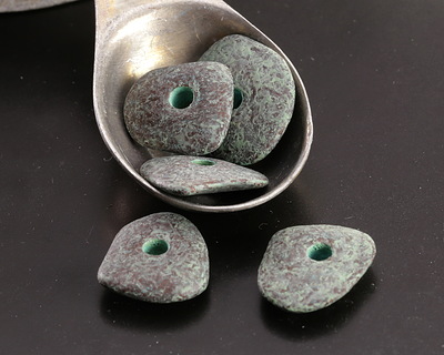 Mykonos Metalized Ceramic Copper Patina Washer 16-19mm