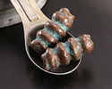 Mykonos Metalized Ceramic Copper Patina Corkscrew Barrel 30-32x13-15mm