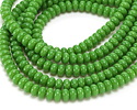 Apple Green Glass Rondelle 5x8mm