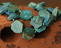 Chrysocolla Natural Cut Octagonal Slice 15-18x14-18mm