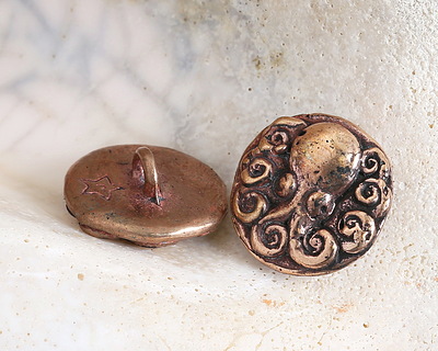 Green Girl Bronze Octopus Button 15mm