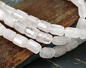 Rock Crystal Quartz Microfaceted Tube 7x10mm
