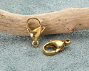 Waterproof 18K Gold PVD Plated Stainless Steel Lobster Clasp 12x7mm