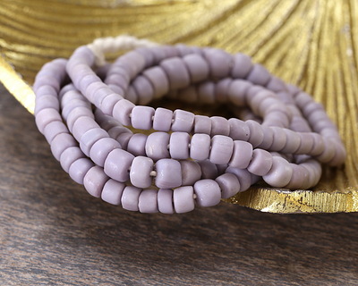 Java Glass Lavender Graduated Gooseberry Beads 3-6x4-6mm