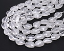 Rock Crystal Quartz Microfaceted Puff Pear 13x16mm
