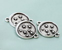 Antique Silver (plated) Starry Night Focal Link 15x20mm