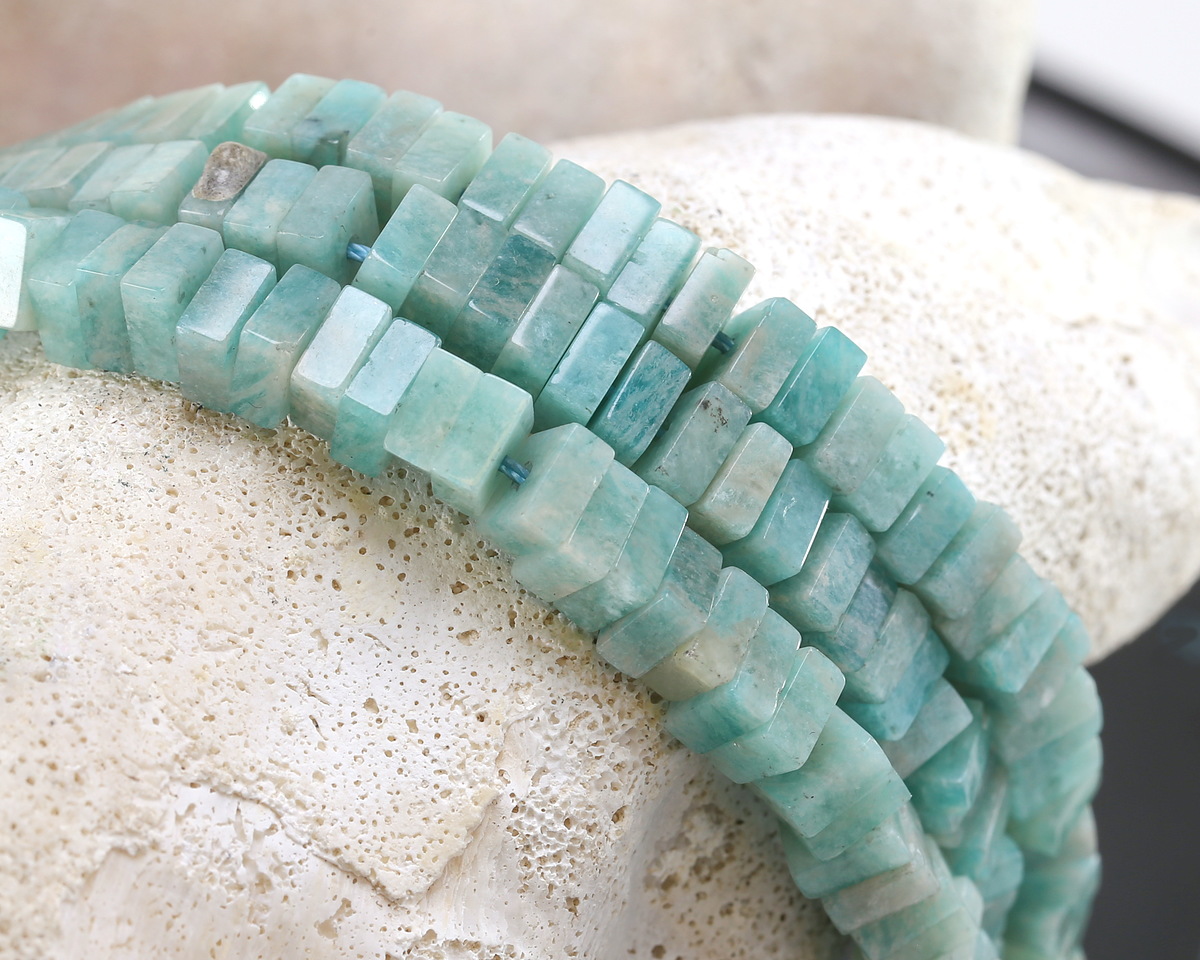 Brazil Amazonite Squaredelle 3x6mm