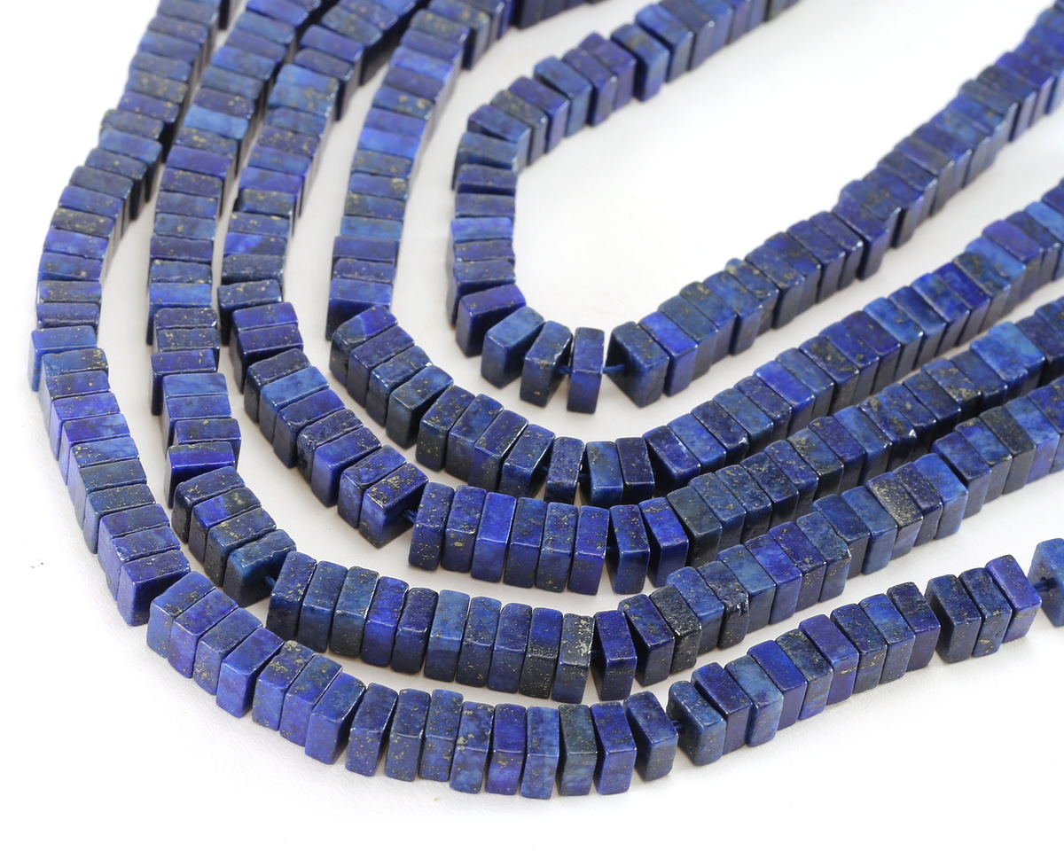 Lapis (Dyed) Squaredelle 3x6mm