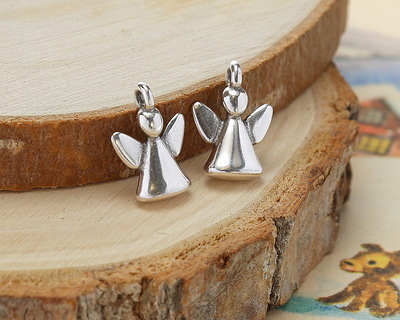Antique Silver (plated) Angel Focal 10x14mm