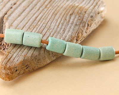 Mykonos Ceramic Seafoam Tube Spacer 9-10x8mm