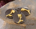 Tulip Two-Toned Gunmetal & Gold Finish Round Focal 17.5x20.5mm