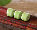 Spring Green Porcelain Barrel 9x10mm