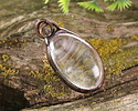 Rock Crystal Quartz Wrapped w/ Antique Copper (Lead Free) Focal 20-26x32-38mm