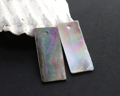 Black Lip Shell Thin Rectangle Focal 9.5-10x25-26mm