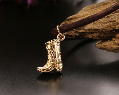 Nina Designs Bronze Cowboy Boot Focal 9x20mm