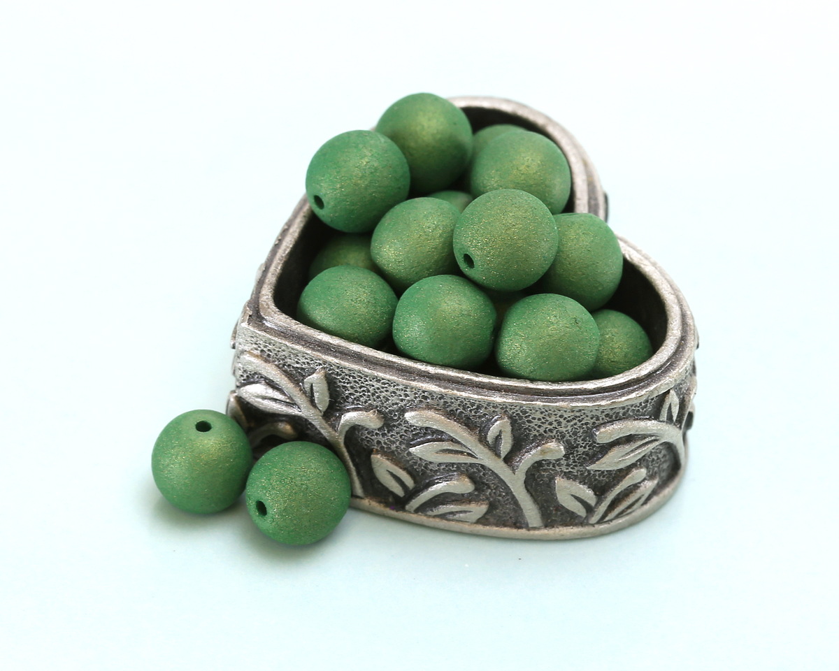 Czech Glass ColorTrends: Green Garden Round 6mm