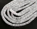 Rock Crystal Quartz Microfaceted Heishi 2x6mm