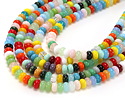 Multi-Colored Glass Rondelle 5x8mm