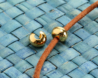 Gold (plated) Crimp Cover 6mm
