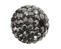 Jet Hematite Pave Round 12mm