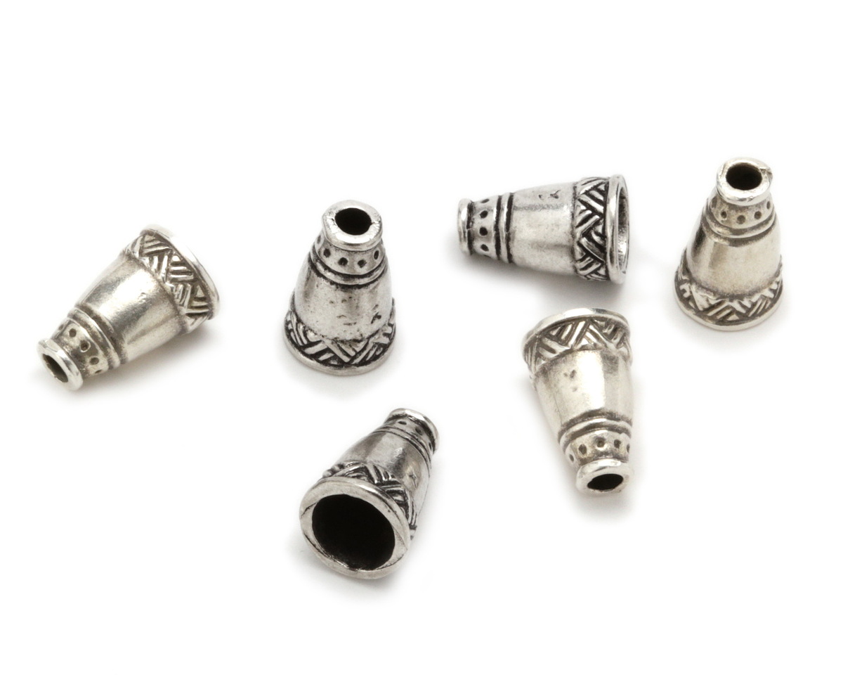 Mykonos Antique Silver (plated) Native Cone 17x12mm