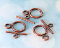 Mykonos Antique Copper (plated) Toggle Clasp 21x14mm, 21mm Bar