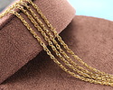 Waterproof 18K Gold PVD Plated Stainless Steel Figaro Chain, 1.25x1.64mm links, 5' Package