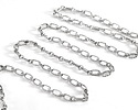 Stainless Steel 1:1 Textured Cable Chain, 5' Package