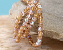 Czech Glass Rosaline AB w/ Gold Lantern 4mm