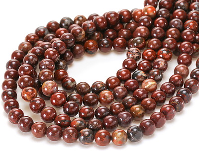 Poppy Jasper Round 8mm