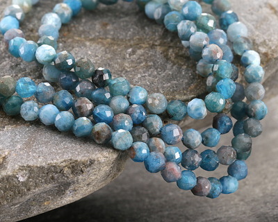 Pacific Blue Apatite Faceted Round 4mm