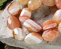 Orange Sardonyx Large Faceted Nugget 16-23x14-17mm