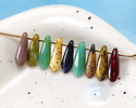Czech Glass Multi-Color Mix Picasso Dagger 3x11mm