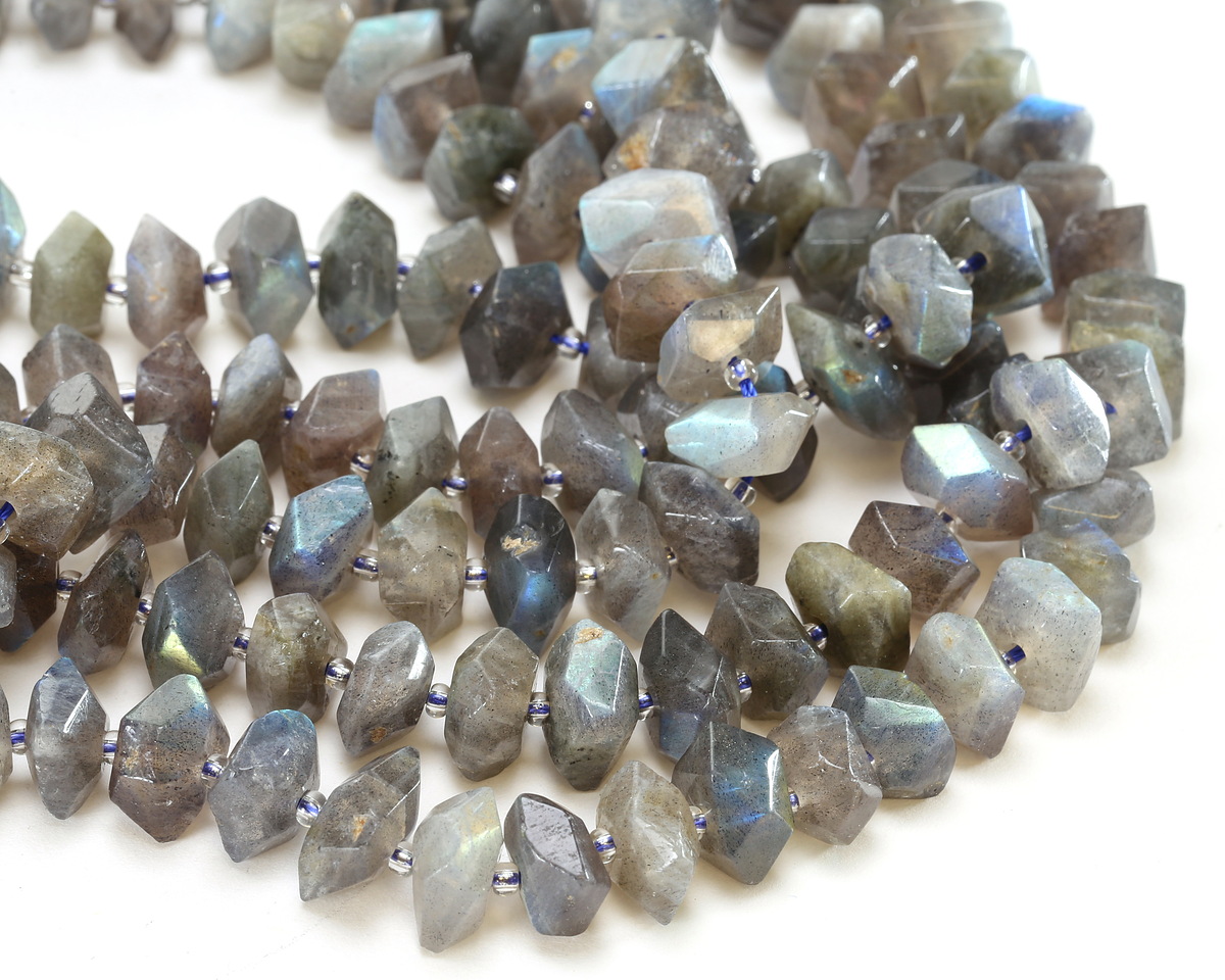 Labradorite (A) Simple Cut Nugget (Side Drill) 8x12-13mm