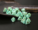 Czech Glass Luster Green Turquoise Picasso Half Pinch Bead 4x7mm