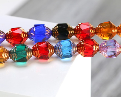 Czech Glass Bronzed Transparent Mixed Turbines 10x8mm