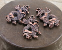 Mykonos Antique Copper (plated) Scaled Dragon Focal 19x33mm