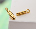 Cymbal Zakros 24K Gold (plated) End for 8/0 Round Seed Beads 3x12mm