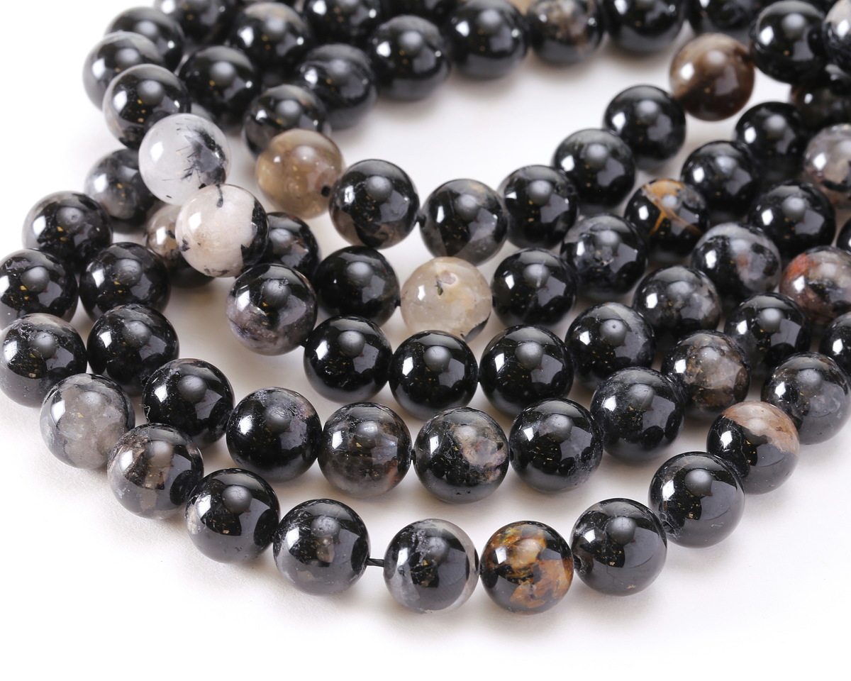 Sunset Black Tourmaline Round 10mm
