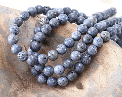 Blue Coral Round 8mm