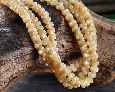 Natural Mother of Pearl Peanut Beads 4x8mm