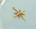 24K Gold (plated) Bethlehem Star Pendant 21x30mm