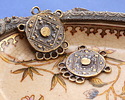 Mykonos Antique Brass (plated) Medallion Multi-Ring Chandelier Focal Link 25x28mm