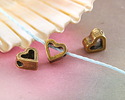 Mykonos Antique Brass (plated) Cut Out Heart Bead 6.5mm
