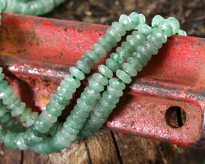 Green Aventurine Faceted Spacer Rondelle 2x5mm