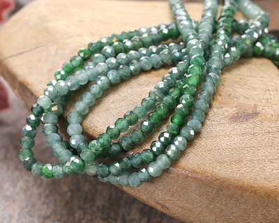 Guatemalan Jade (A) Ombré Microfaceted Rondelle 2x3mm