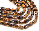 Tiger Eye Microfaceted Long Nugget 9x14mm