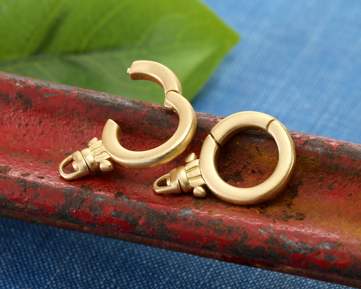 Satin Hamilton Gold (plated) Swivel Charm Holder Clasp 20x13mm